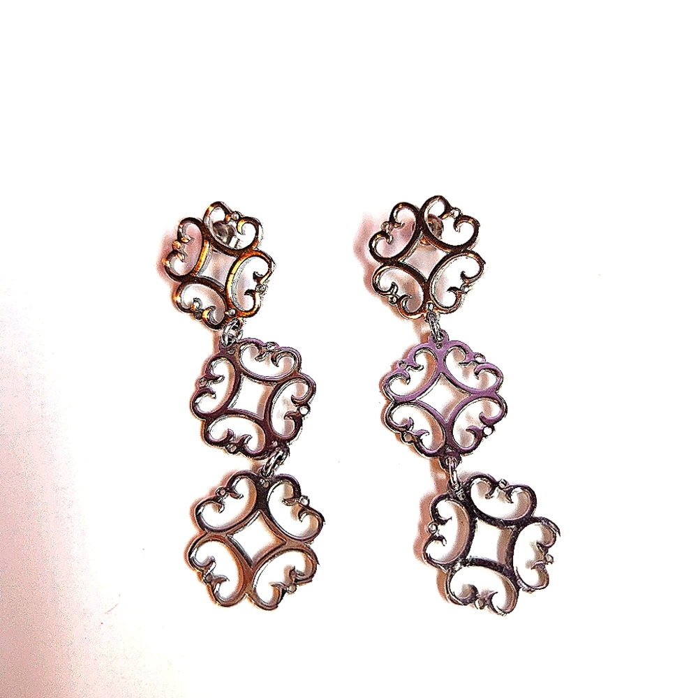 Silver filigree earrings